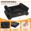 Dog Car Seat for Medium/Large Dogs up to 60 lbs, Memory Foam Dog Booster Seat with Thick Cushion, Pet Car Seat for Back with Detachable Washable Cover, Storage Pockets for SUV, Pick Up, Trunk, Black