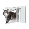 Cat Door for Window, Quick Installation Adjustable Width of 23"-28", Cat Window Door