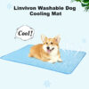 Washable Dog Cooling Mat, Ice Silk Cooling Pad for Dog, Self ice Mat Indoor & Outdoor Car Seats, Portable Pet Pad for Summer, 39x27 in, Blue