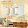 Cat Door for Window, Quick Installation Adjustable Width of 31"-36", Cat Window Door with 4 Locking Modes, Magnetic Closure Design, Weatherproof Aluminum Frame Cat Door Window Insert
