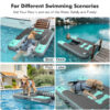 Inflatable Dog Boat Ramp for Dogs Up to 240 lbs, Inflatable Dock Floating Platform with Anti-Slip EVA Foam Safe & Easy Water Access, Dog Ramp for Boat, Pools, Lakes, Boats, Docks, Green