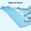 Washable Dog Cooling Mat, Ice Silk Cooling Pad for Dog, Self ice Mat Indoor & Outdoor Car Seats, Portable Pet Pad for Summer, 39x27 in, Blue