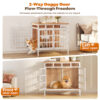 29 Inch Dog Crate Furniture, Heavy Duty Dog Kennel for Small or Medium Dogs, Beige