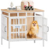 29 Inch Dog Crate Furniture, Heavy Duty Dog Kennel for Small or Medium Dogs, Beige