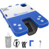 8x6ft Extra Large Inflatable Dog Dock & Boat Ramp for Multiple Large Dogs, 800 LBS Load Capacity, with Anti-Slip EVA Foam & Built-in Ice Bucket Compartment, Dog Water Ramp for Pool Boat Beach Blue