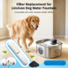 8-Pack Replacement Filters & Sponges Only for WF400 Pet Water Fountain, Design for Stainless Steel Dog Water Fountain for Large Dogs (No Include Bowl)