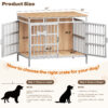 47 Inch Extra Large Dog Crate Furniture, Heavy Duty Dog Kennel for Medium or Large Dogs, Beige