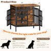 29 Inch Dog Crate Furniture, Heavy Duty Dog Kennel for Small or Medium Dogs, Black