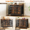 39 Inch Large Dog Crate Furniture, Heavy Duty Dog Kennel for Medium or Large Dogs, Black