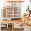 47 Inch Extra Large Dog Crate Furniture, Heavy Duty Dog Kennel for Medium or Large Dogs, Beige