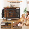 39 Inch Large Dog Crate Furniture, Heavy Duty Dog Kennel for Medium or Large Dogs, Black