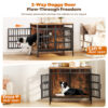 39 Inch Large Dog Crate Furniture, Heavy Duty Dog Kennel for Medium or Large Dogs, Black
