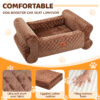 Dog Car Seat for Dogs up to 60 lbs, Pet Car Seat for Back with Detachable Washable Cover, Brown