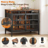 39 Inch Large Dog Crate Furniture, Heavy Duty Dog Kennel for Medium or Large Dogs, Black